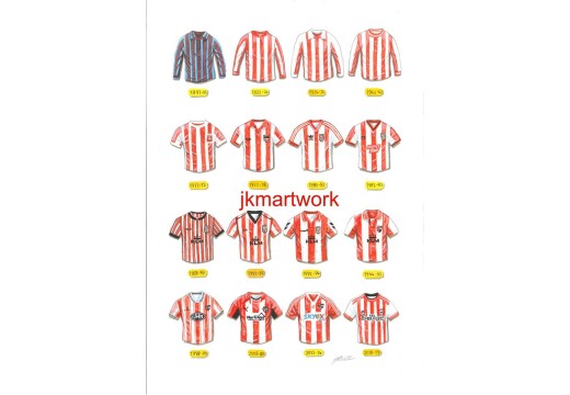 Brentford FC Retro Shirts Wall Art Print